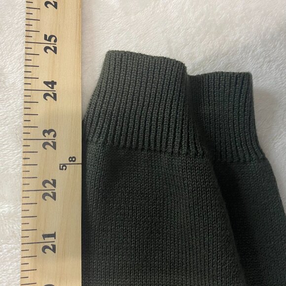 Eddie Bauer Men's Supima Cotton V Neck Solid Olive Army Green Knit Sweater L - Picture 8 of 8